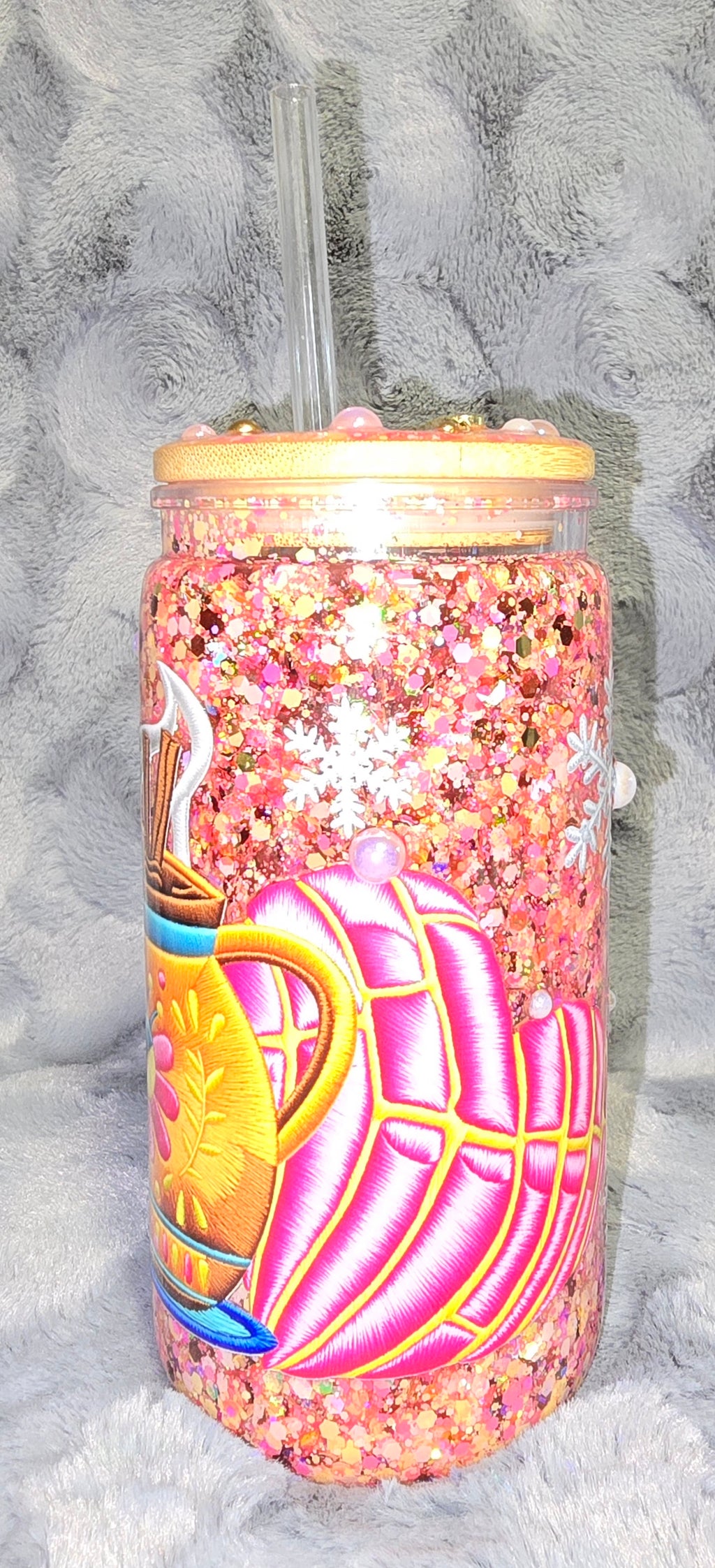 16oz Snowglobe tumbler