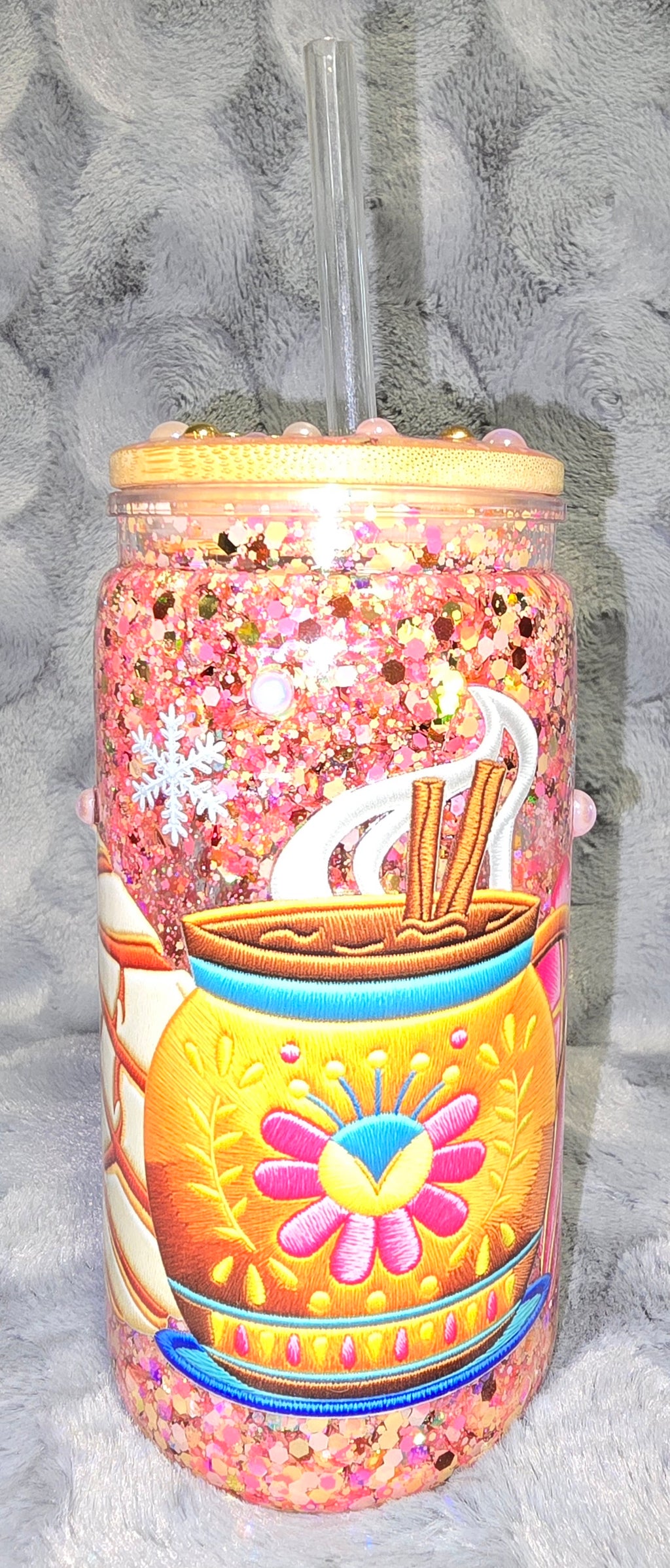 16oz Snowglobe tumbler