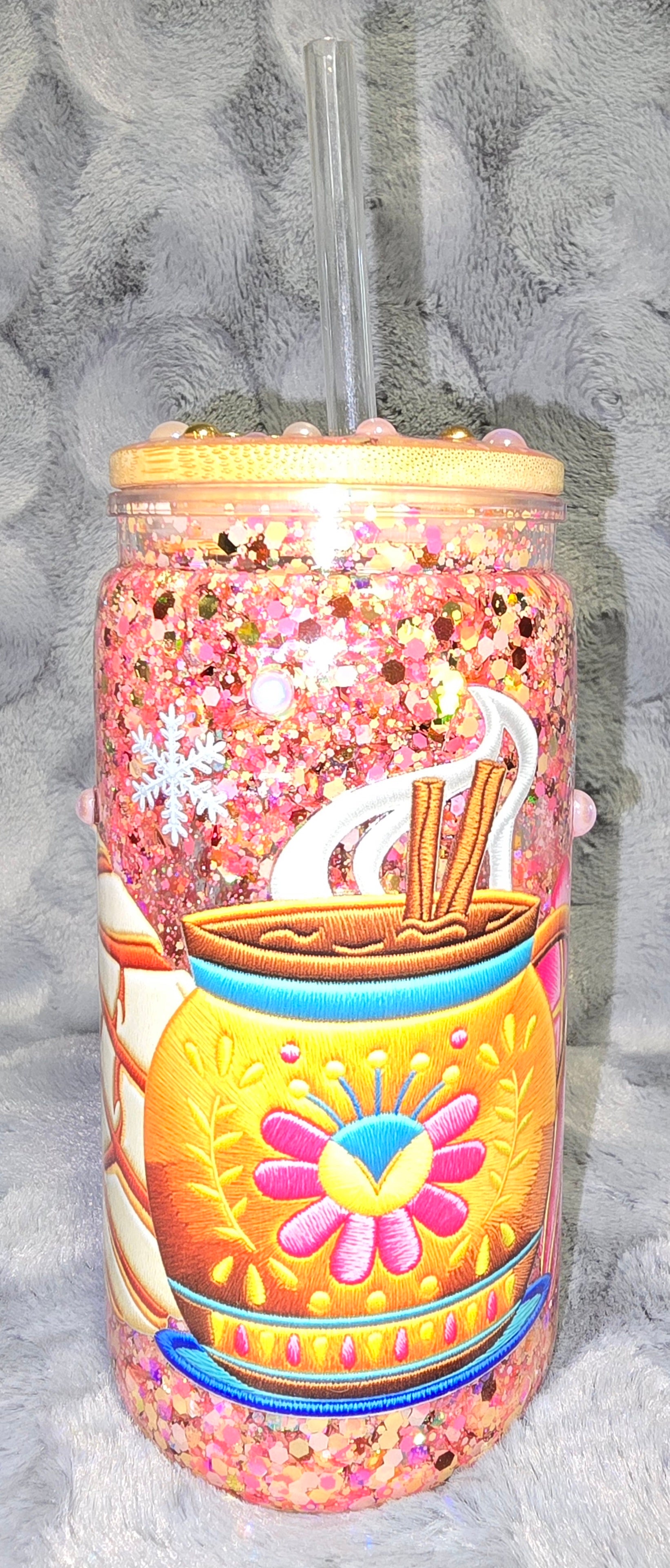 16oz Snowglobe tumbler