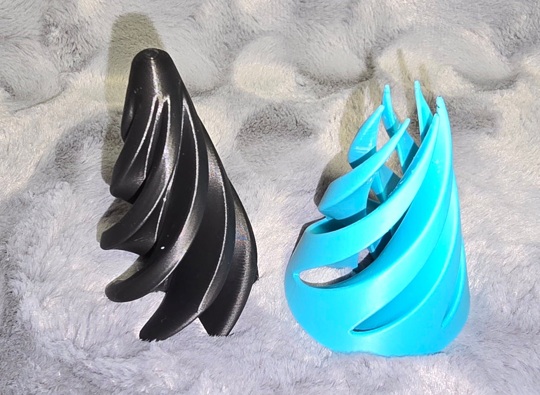 Spiral pass through fidgets