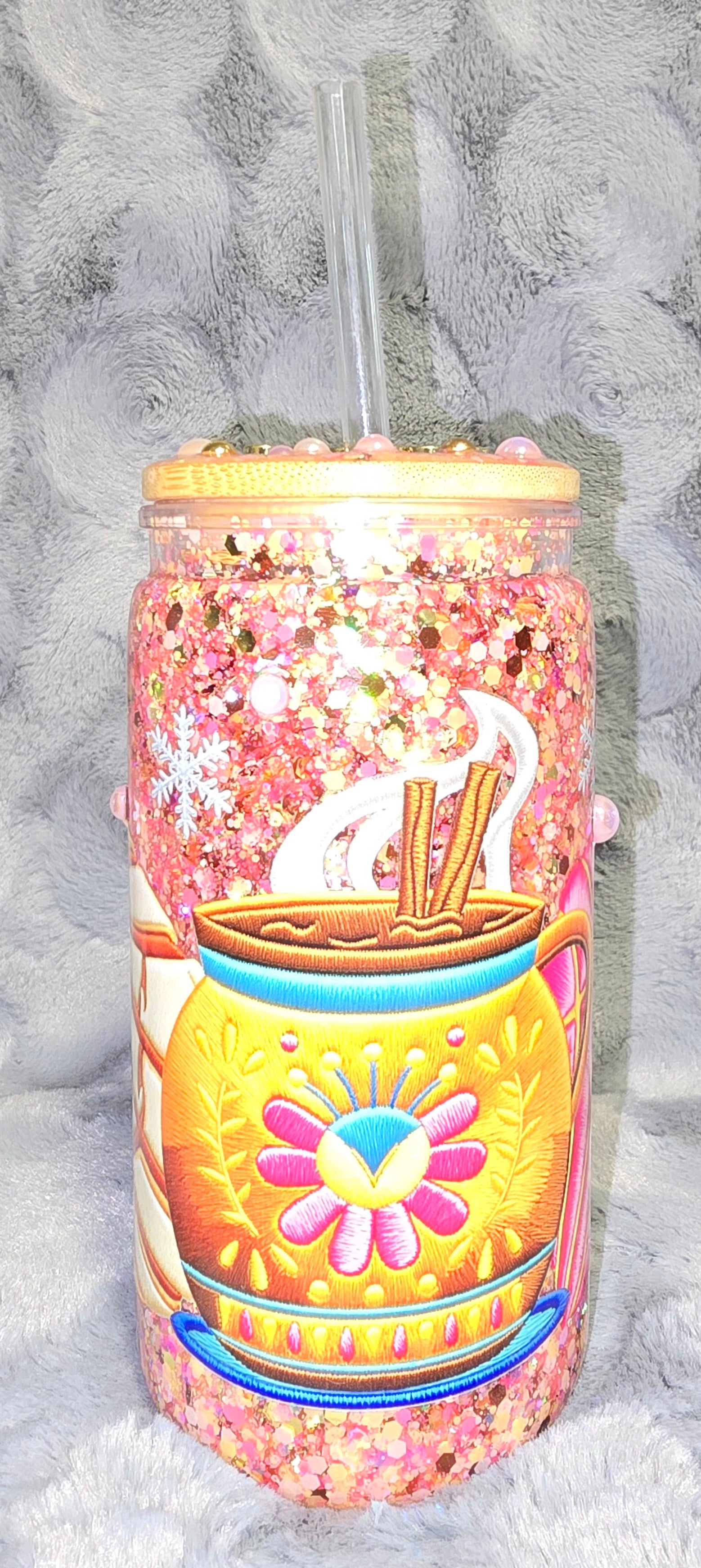 16oz Snowglobe tumbler