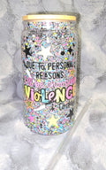 Sarcastic glow in the dark snow globe tumbler