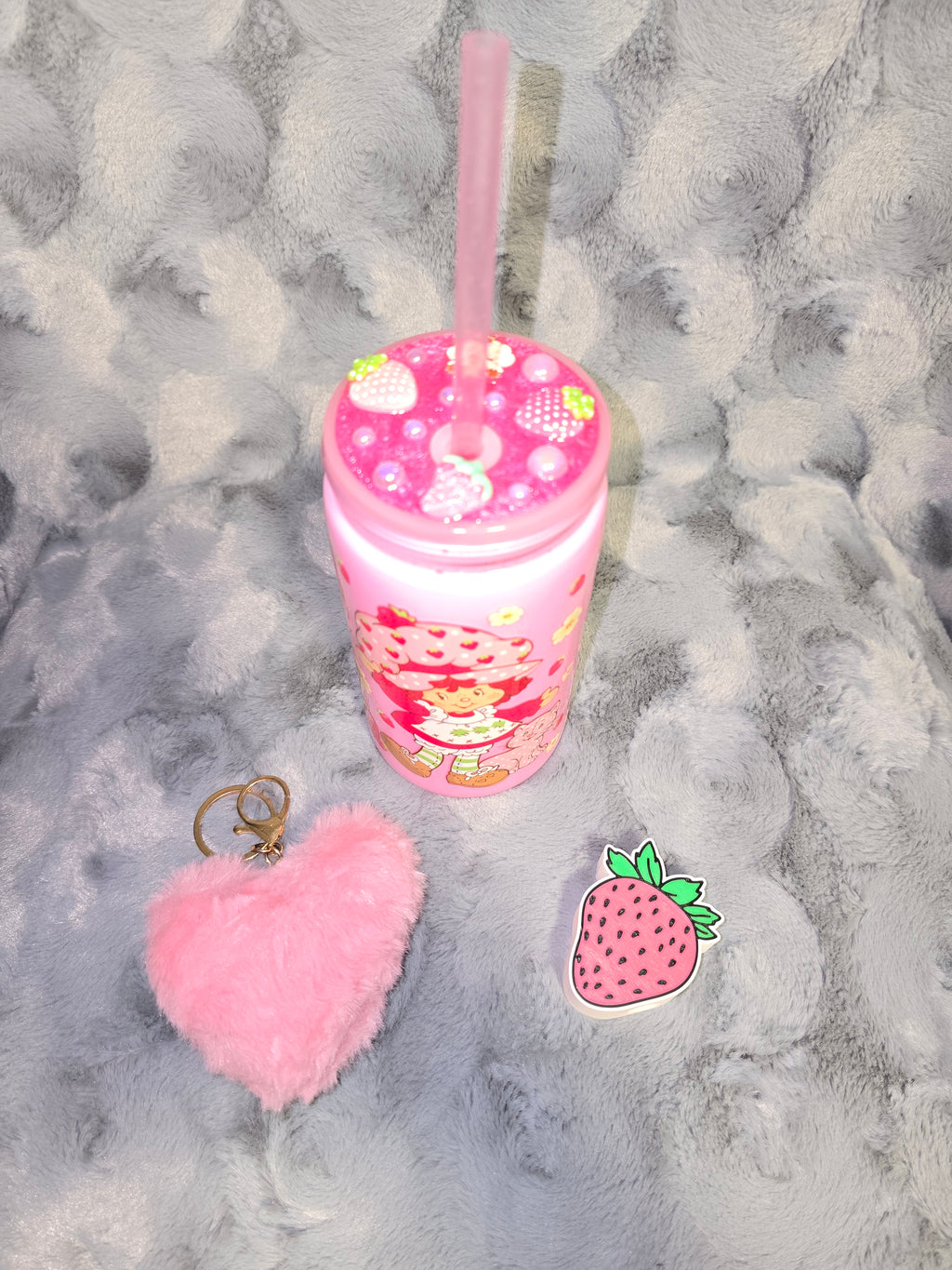 Strawberry Short Cake snow globe tumbler set