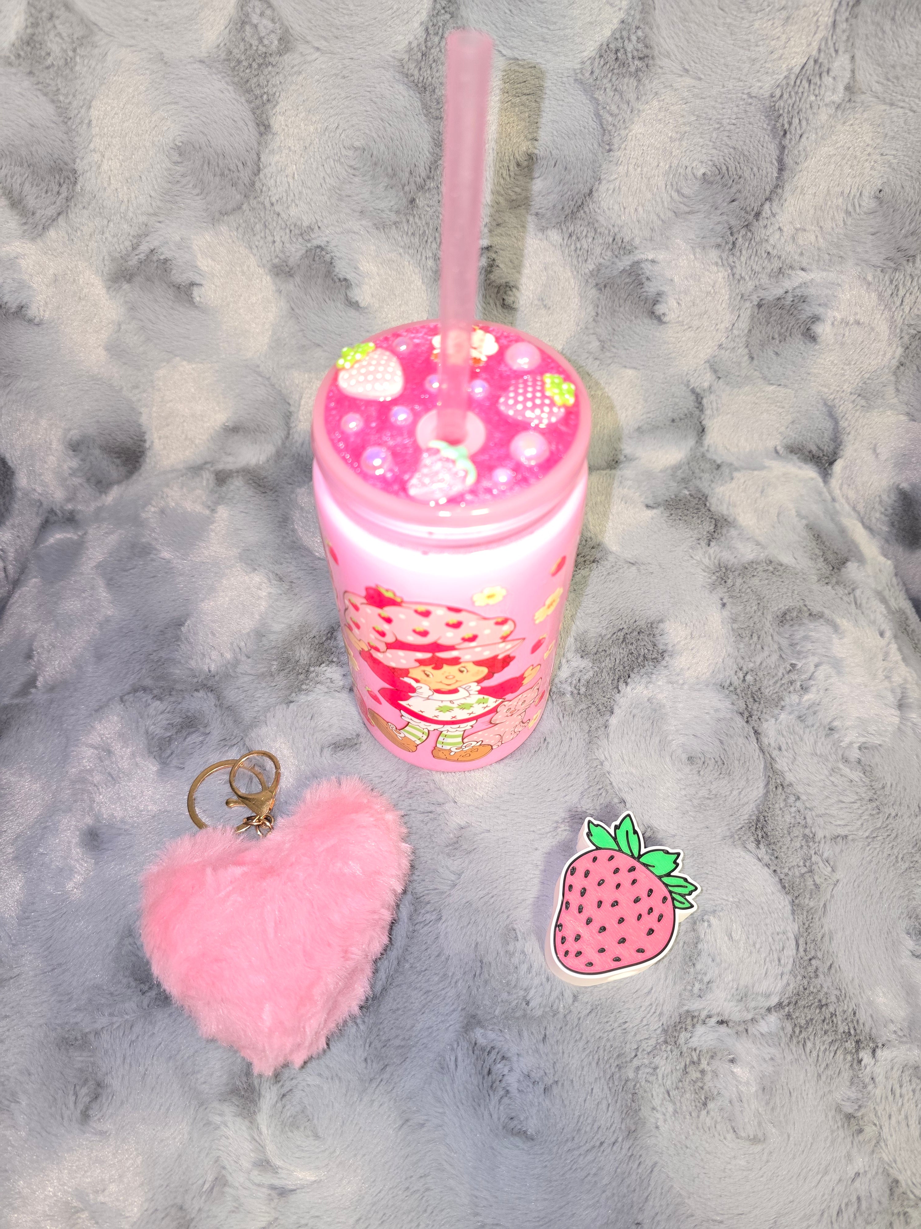 Strawberry Short Cake snow globe tumbler set